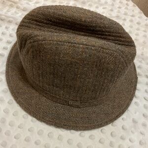 LONDON FOG Brown Wool Blend Hat Size L